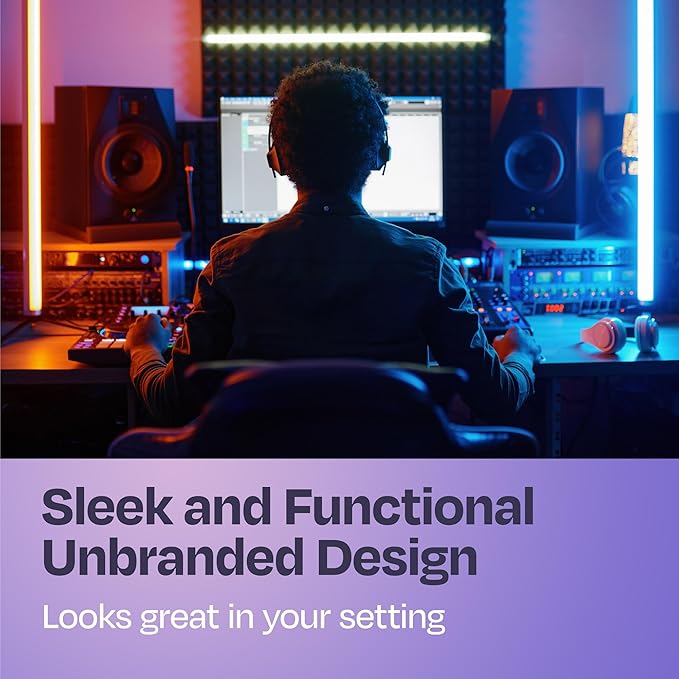 Studio Monitor Isolation Pads Premium Acoustic Foam for 3-4.5 Inch Speakers with Vibredux HD Foam for Superior Isolation, Black