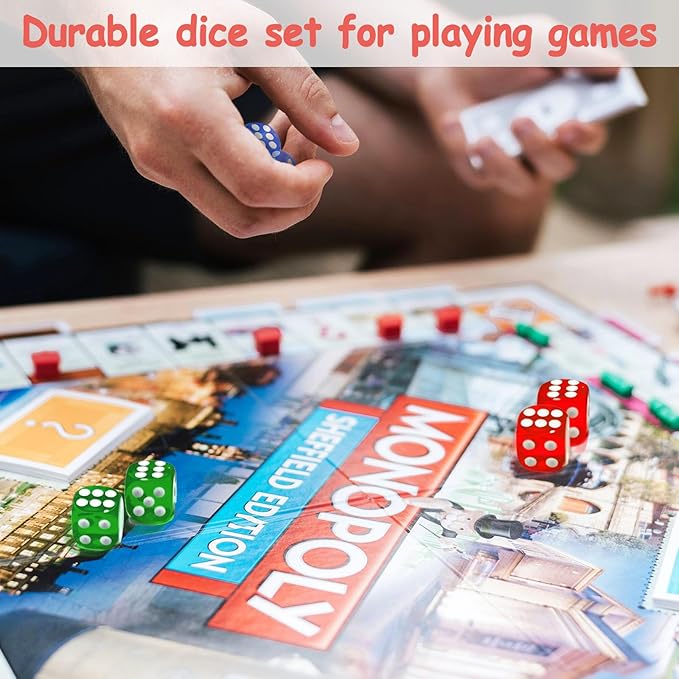 300 Pieces Colored Dice Bulk Set 14 MM 6 Sided Standard Dices for Classroom Teaching Board Game Playing and Rolling, 10 Colors