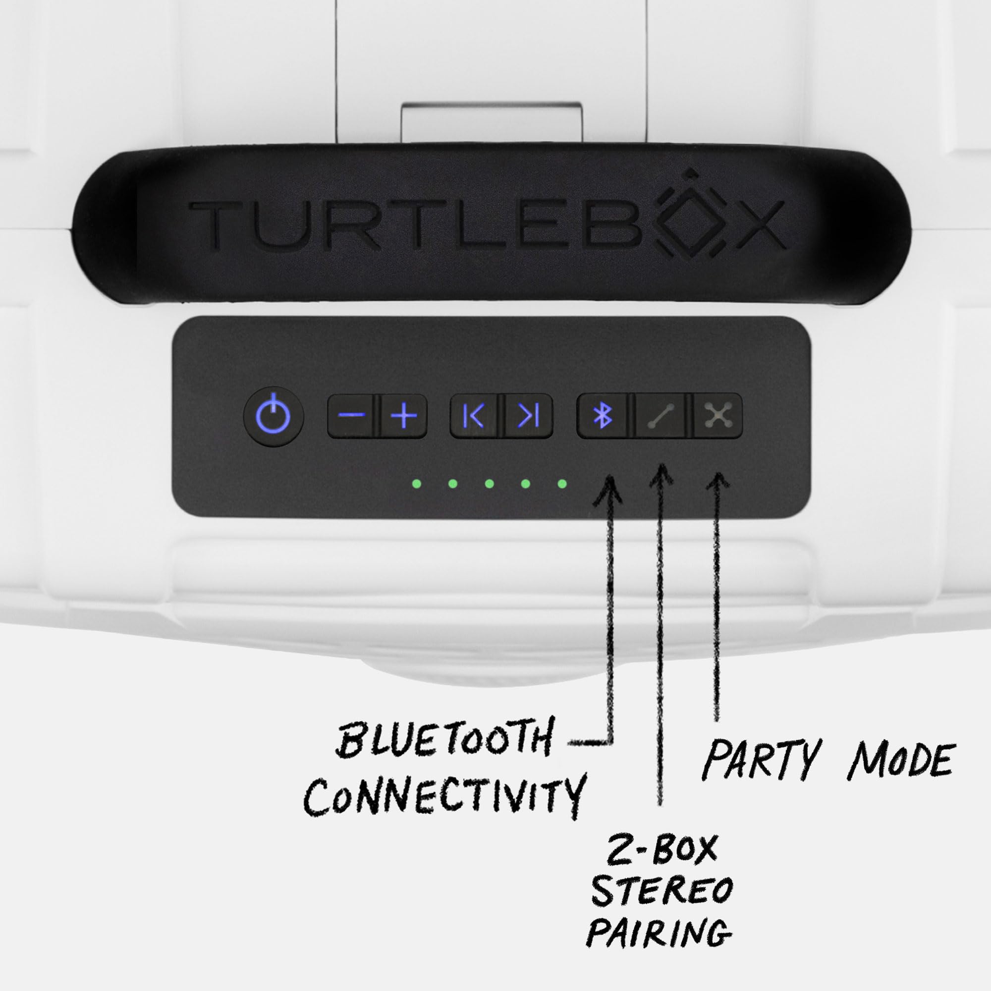 Turtlebox Original Gen 3 Outdoor Bluetooth Speaker, White/Blaze Orange