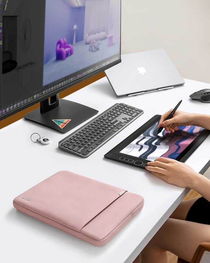 tomtoc 360° Protective Laptop Sleeve for 15-inch MacBook Air M4/A3241 2025, M3/A3114 2024, M2/A2941 2023, 15-inch MacBook Pro A1990 A1707, Dell XPS 15 Plus Laptop, Water-Resistant Computer Case Bag