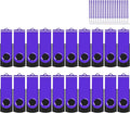 EASTBULL Flash Drive Bulk 8GB USB 20 Pack with Lanyards USB 2.0 Thumb Drive Bulk Memory Stick Swivel Pen Drive for Storage and Backup 8 GB 20 Pack, Purple