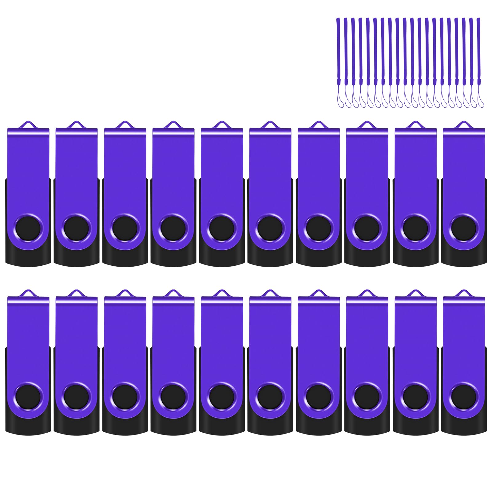 8GB 20-Pack USB Flash Drives Bulk EASTBULL USB 2.0 Thumb Drive,Purple