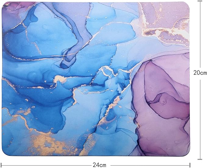 Mouse Pad, Gaming Mouse Pad, Non-Slip Rubber Base Mouse Mat with Designs for Laptop, Computer & Office, 9.5 x 7.9 x 0.12 inches (Marble 6)