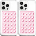 Anteel MAX Silicone Suction Phone Case Adhesive Mount, Upgraded Super Strong Grip, Durable, Easy to Use, Hands-Free Sticky Phone Holder for Selfies, Tiktok Videos, 2.56"x3.94" (LPK&LPK)
