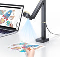 CZUR Fancy S Pro 12MP USB Document Camera for Teacher, 4K Webcam with Microphone and LED Light, Up to 60fps, Auto Focus, for Remote Teaching, Live Streaming, Web Conference, for Mac and Windows
