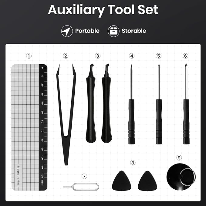 38-in-1 Precision Screwdriver Set,Mini Professional Magnetic Pads Tiny Repair Tool Kit for Macbook,Computer,Laptop,iPhone, PS4,PS5,Xbox, Switch,Eyeglasses,Watch,Ring Doorbell,Electronic,Gifts for Men