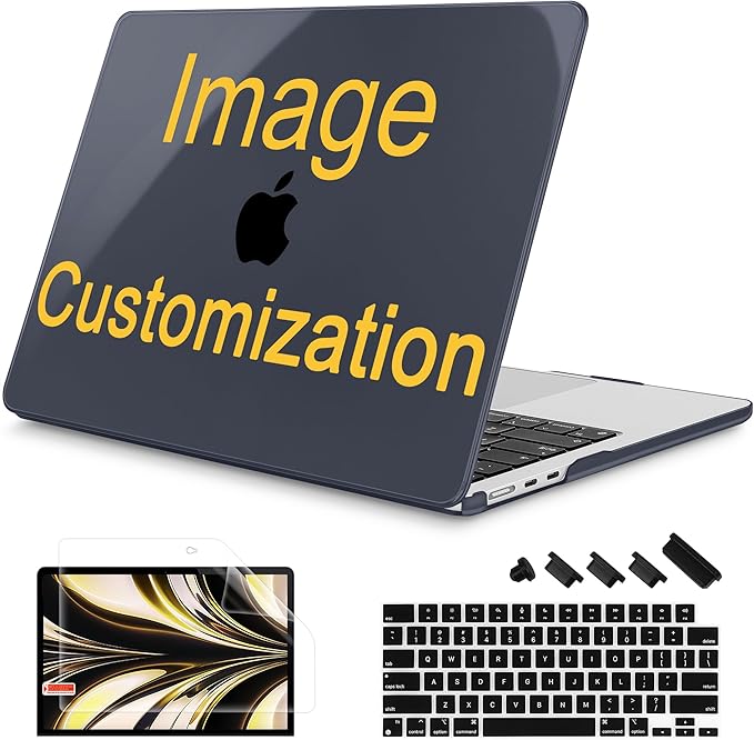 Mektron Custom Photo Case for MacBook Air 13.6 Inch 2022 2023 2024 2025 Release A2681 M2/A3113 M3 /A3240 M4 Chip with Liquid Retina Display Touch ID, DIY Plastic Hard Shell Cover for MacBook Air 13.6"