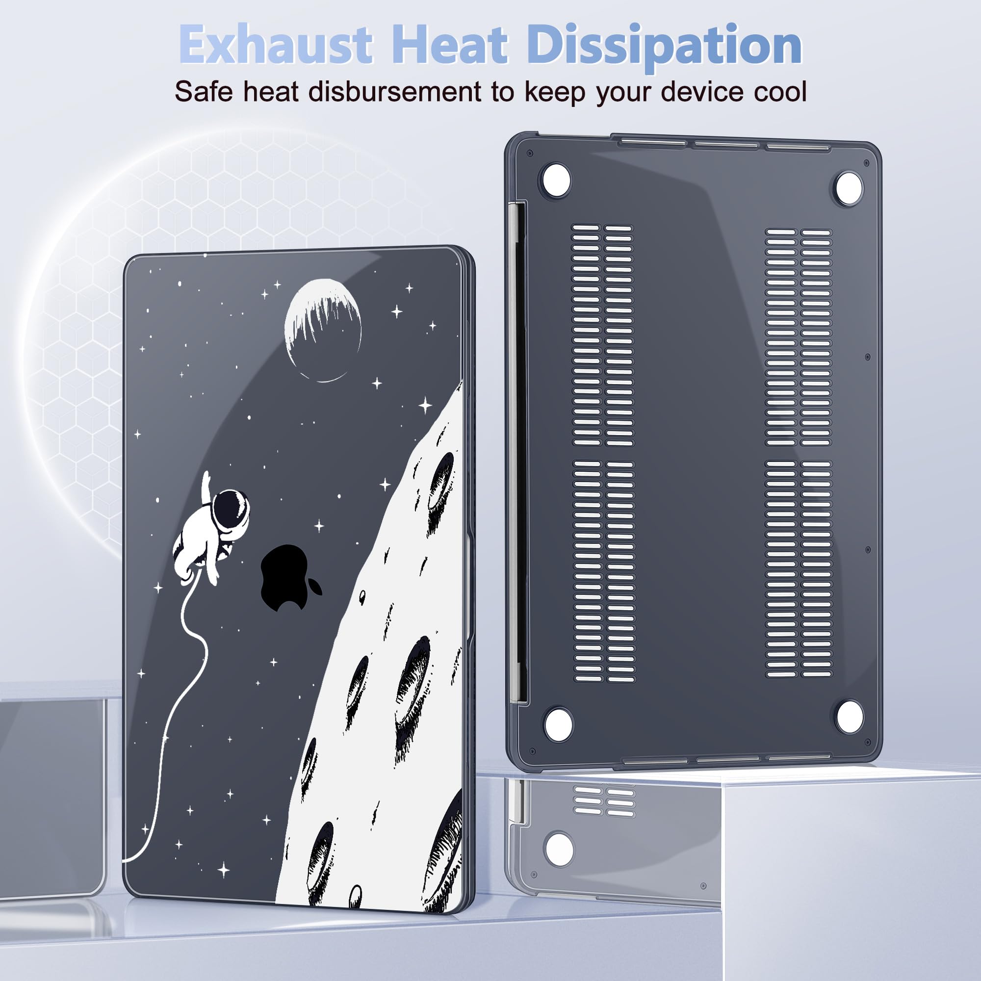 May Chen for MacBook Pro 13 inch Case 2022 2021 2020 Release A2338 M2 M1 A2289 A2251, Plastic Crystal Hard Shell Case Cover for MacBook Pro 13 inch Touch Bar Fits Touch ID, Astronaut Flight
