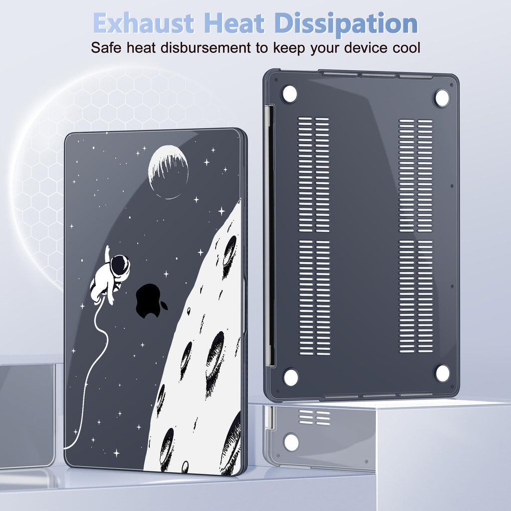 May Chen for MacBook Pro 13 inch Case 2022 2021 2020 Release A2338 M2 M1 A2289 A2251, Plastic Crystal Hard Shell Case Cover for MacBook Pro 13 inch Touch Bar Fits Touch ID, Astronaut Flight