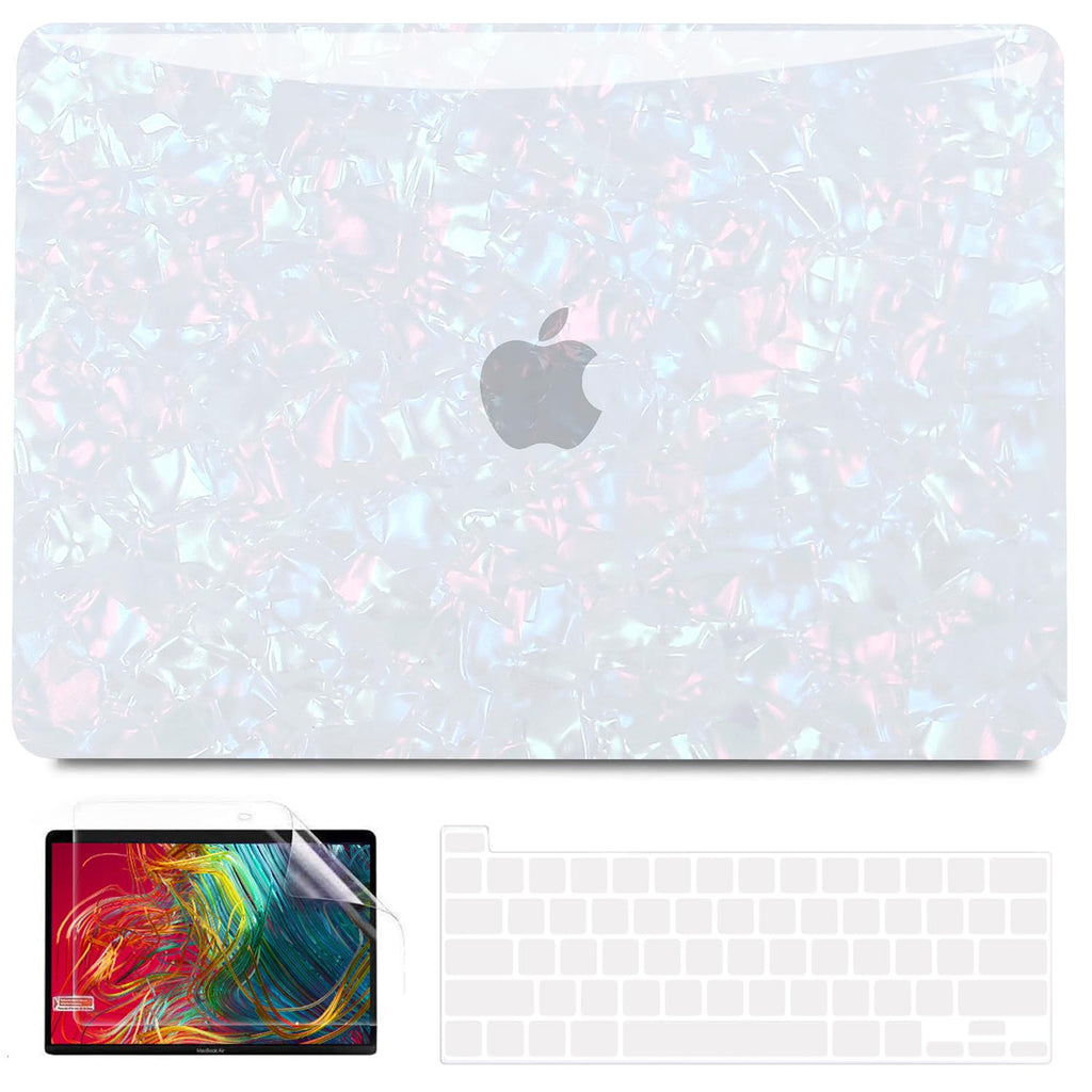 Anban for MacBook Pro 13 inch Case M2 M1 2025 2024 2023-2016, Shiny Pearl