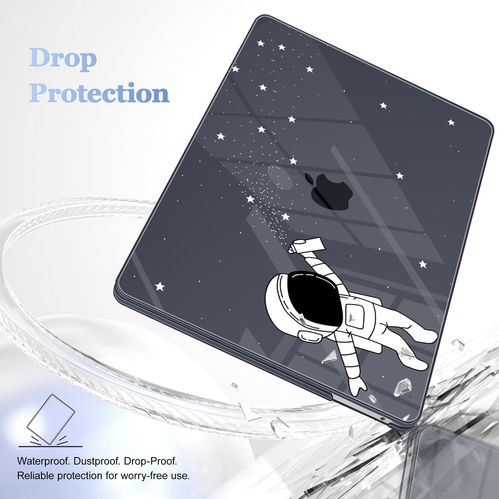 May Chen Case for MacBook Pro 13 inch M2 2023,2022,2021,2020 A2338 M1 A2251 A2289, Plastic Hard Shell Case for MacBook Pro 13" with Touch Bar Fits Touch ID, Astronaut Space