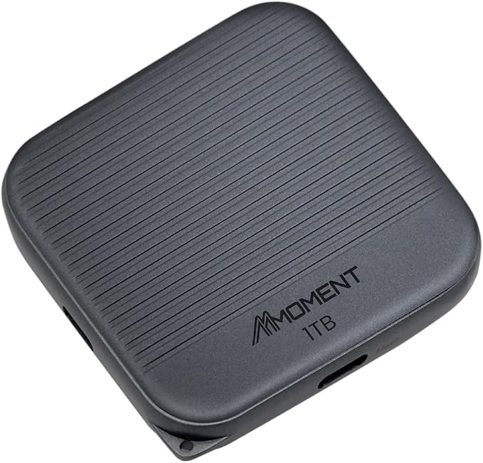 MMOMENT 1TB Magnetic External Portable SSD – 950MB/s Read – for ProRes 4K – Phone SSD Compatible with MagSafe, USB-C, USB-A, iPhone 15/16, Mac, PC (MU P100)