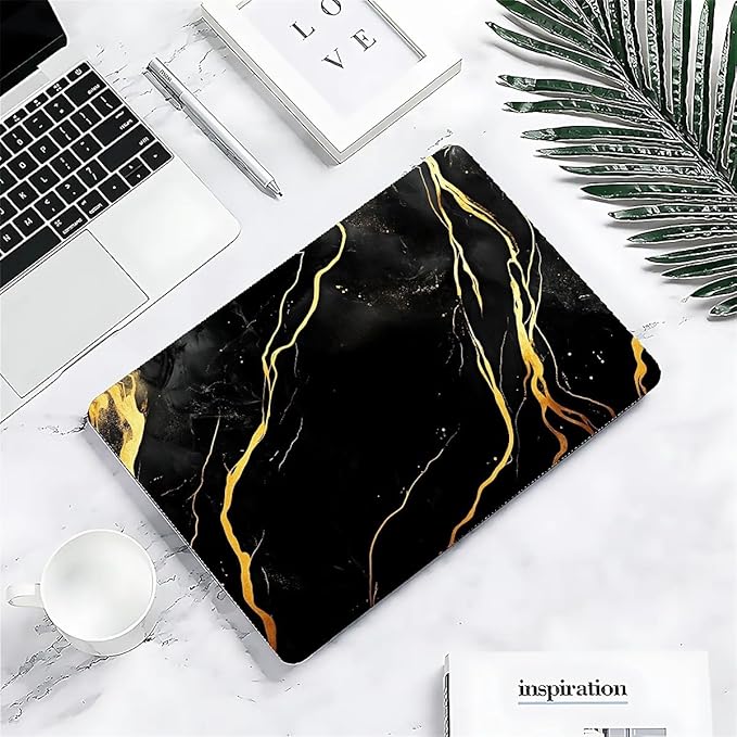 Compatible with MacBook Air 13.3 13.6 Inch Case 2022 2021 2020 2019 Plastic Hard Shell Case Cover,13.3 Air (A1932/A2179/A2337), Black Marble