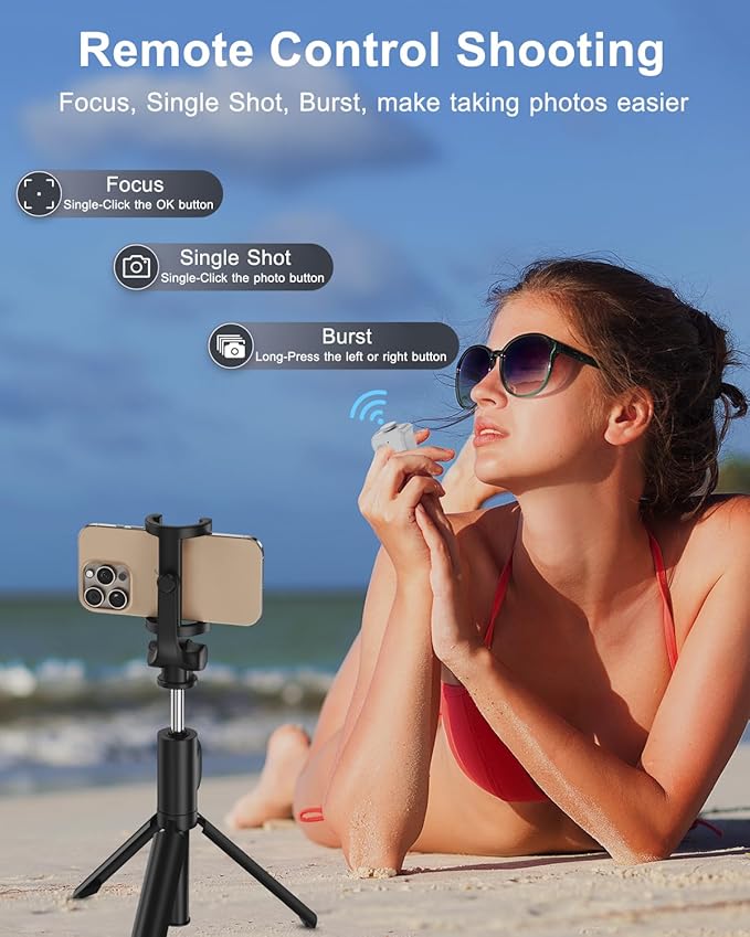 TikTok Scrolling Ring Remote Control, Camera Shutter Remote, Wireless Bluetooth Scrolling Ring for iPhone, iPad, iOS, Android - White