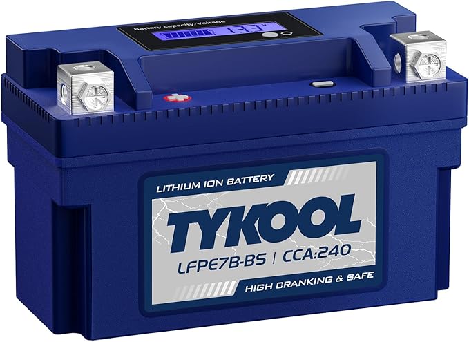 YT7B-BS 12V 4Ah 240CCA LiFePO4 Motorcycle Battery, Built in BMS, for Honda KTM Yamaha Harely, Lithium Ion Battery Fit Lawn Mower, Jet Ski, Motorboat，ATV, UTV, Scooter,Snowmobile