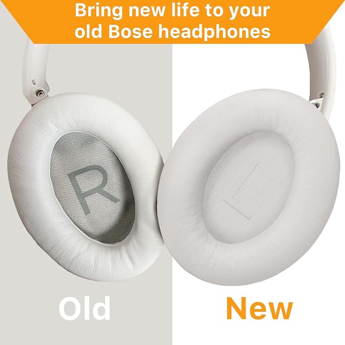Replacement Ear Pads for Bose QuietComfort 45 (QC45)/QuietComfort SE (QC SE)/New QuietComfort Wireless Over Ear Headphones, Earpads Cushions with Softer Leather and Thicker Memory Foam
