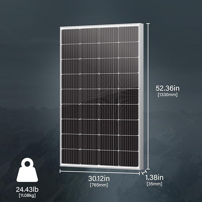 Newpowa 10BB Cell 200W Monocrystalline 200 Watt 12V Solar Panel High Efficiency Mono Module RV Marine Boat Off Grid (200W New)