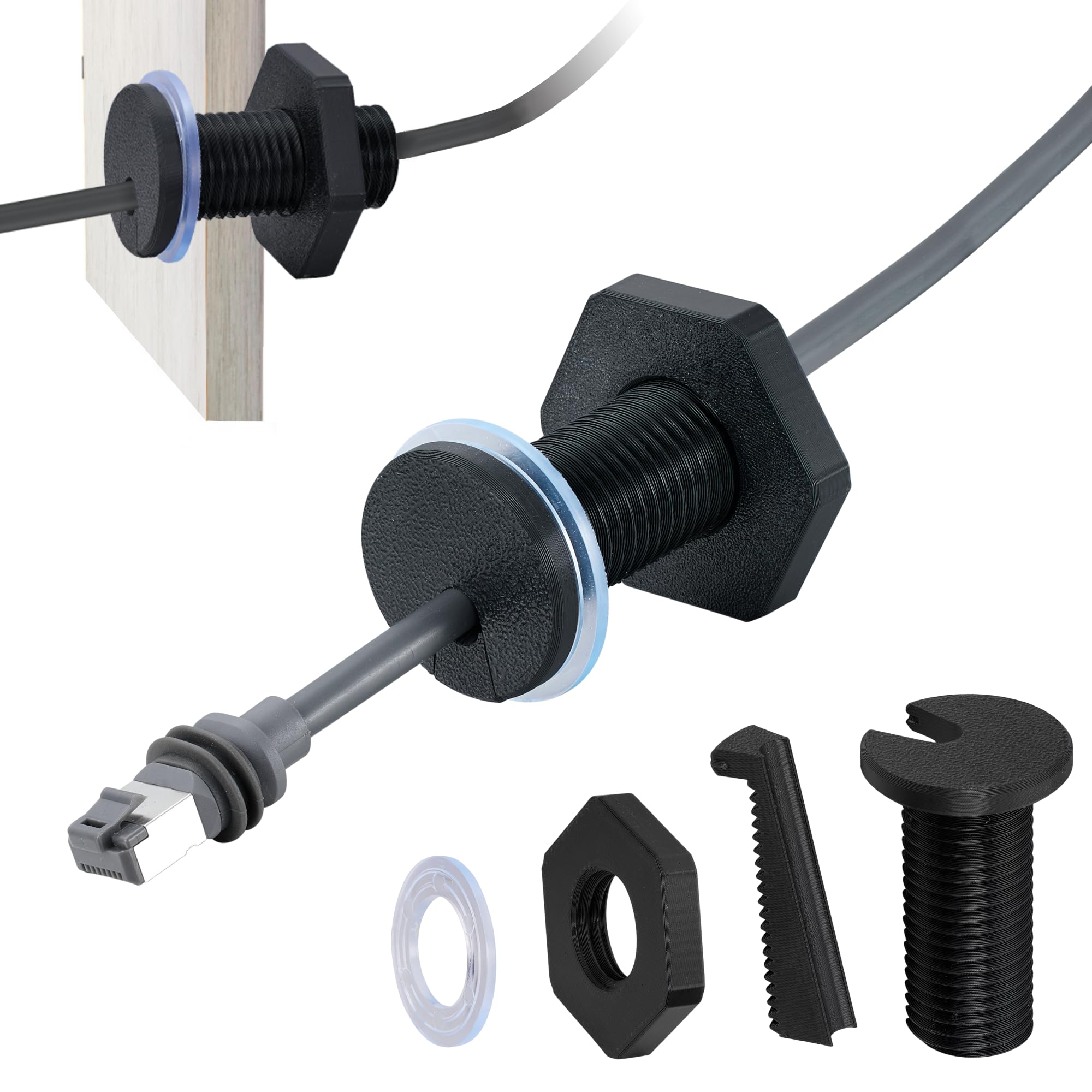 RV Cable Pass Through kit for Starlink, Camper Wall Cable Grommet 55mm 2pcs