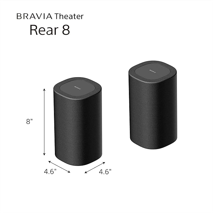 Sony BRAVIA Theater Bar 8 11-Speaker Soundbar (HT-A8000) with SA-SW3 Wireless Subwoofer and SA-RS8 Wireless Rear Speakers Home Theater System Bundle