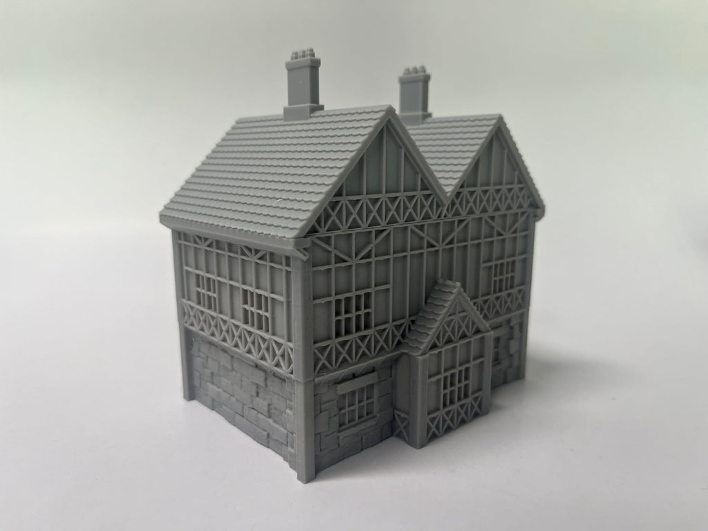 Paintable Tabletop Miniature Little Town Building Terrains - 18mm Scale Dioramas Building Set Scenery with Medieval Architecture Style by HAUTICO (HVillageHouses4-1)