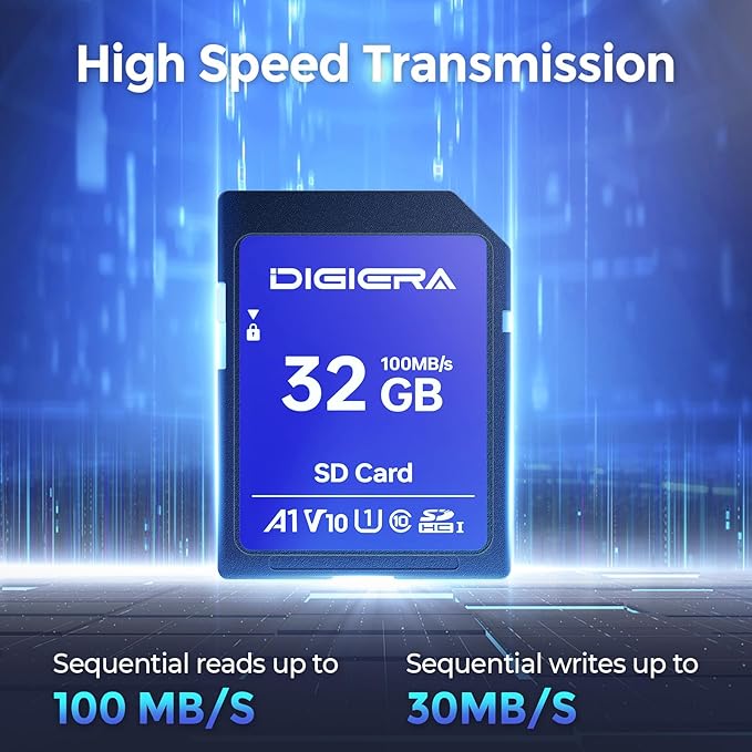 32GB CS100 SDHC UHS-I Memory Card - up to 100MB/s, C10, U1, V10, Full HD, SD Card for Computers, Digital Cameras, Home Theatre Devices, Car Navigation Systems (2 Pack)