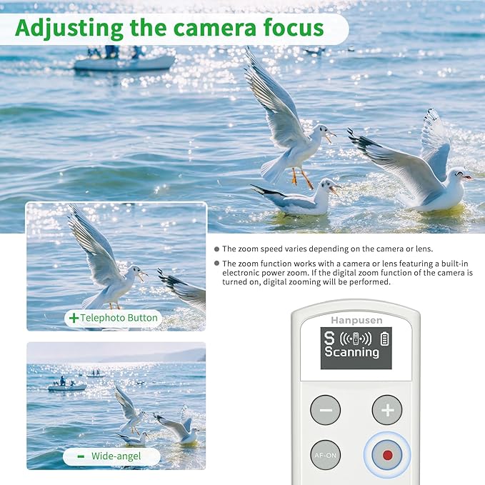 for Sony Rechargeable Wireless Remote Control - Camera Remote Shutter Release with Zoom Focus Compatible with Sony ZV-1/ZV-E10/RX0 II/A6100/A6400/A6600/A6700/A7R V/A7 IV/A7 III/A9 II/ZV-E1/ZV-1F