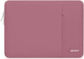 MOSISO Laptop Case 13.3 inch, 13-13.3 inch Laptop Sleeve Compatible with MacBook Air/Pro 13 / Pro 14, HP Dell ASUS Lenovo Notebook, Polyester Vertical Computer Sleeve Bag with Pocket, Dusty Rose