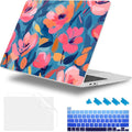 for MacBook Pro 16 inch Case 2019 2020 Release Model A2141, Plastic Hard Shell Cover with Keyboard Cover & Screen Protector for MacBook Pro 16 inch with Touch Bar & Touch ID, Flowers Print