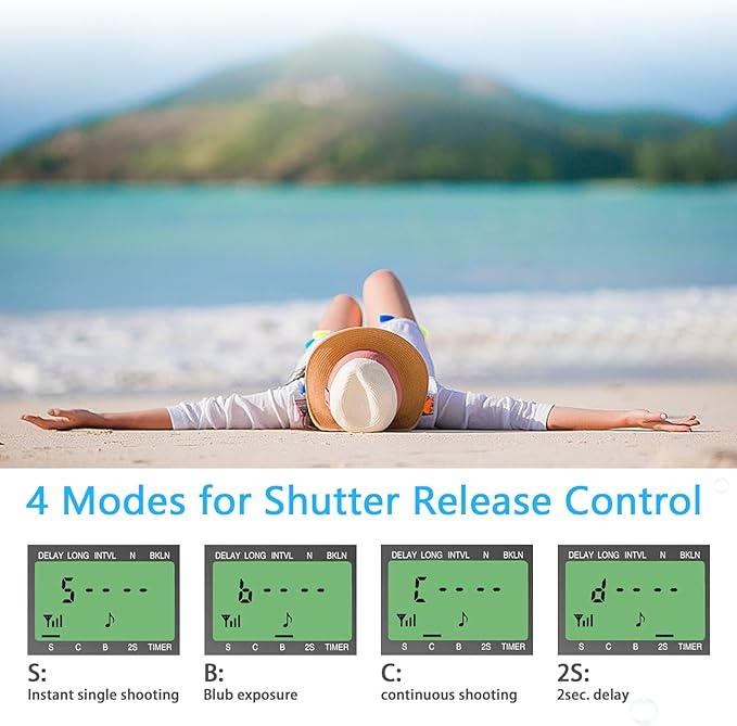 AODELAN Camera Wireless Timer Remote Control with Intervalometer Wired Shutter Release Cable for Panasonic GH5 G1GH1GH2 GH5 G85 GX7 GX8 FZ2500 FZ200 FZ1000 FZ200 FZ150 Cameras and for Olympus Cameras