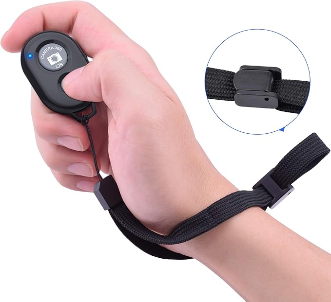 Wireless Camera Remote Shutter for Smartphones (2 Pack), zttopo Wireless Phone Camera Remote Control Compatible with iPhone/Android Cell Phone - Create Amazing Photos and Selfies, Wrist Strap Included