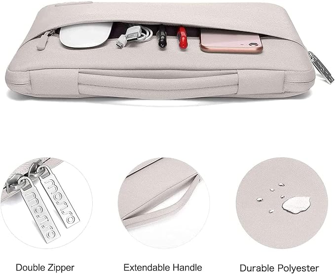 MOSISO Compatible with MacBook Air 13 inch Case 2025 2024 2023 2022 M4 A3240 M3 A3113 M2 A2681, Hard Shell&Sleeve Bag&Keyboard Skin&Webcam Cover&Screen Film for MacBook Air 13.6 inch, Stone Gray