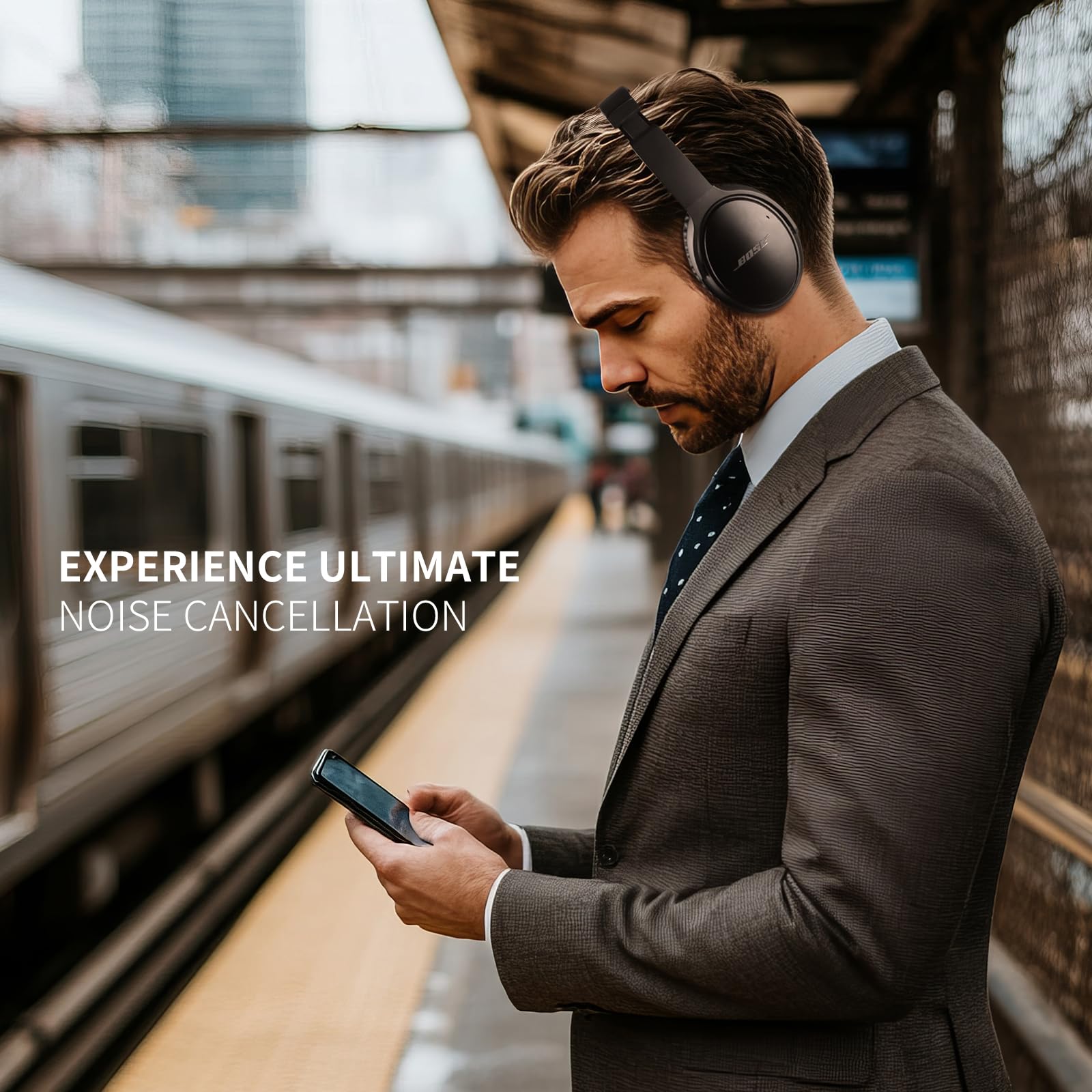 Chaliashi Ear Pads for Bose QC35: Durable Comfortable Noise Cancellation Replacement Cushion Earpads for Bose Quitecomfort 35 QC35 QC35 ii Headphones with Good Audio Quality