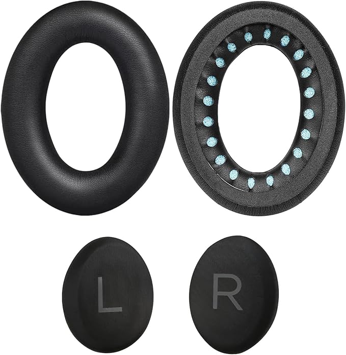 Ear Pads Replacement for Bose QuietComfort 45 (QC45) / QuietComfort SE/New Quiet Comfort Wireless Over-Ear Headphones by MMOBIEL - Protein PU Ear Pad Cushions - Noise Isolation Earpads Replacement