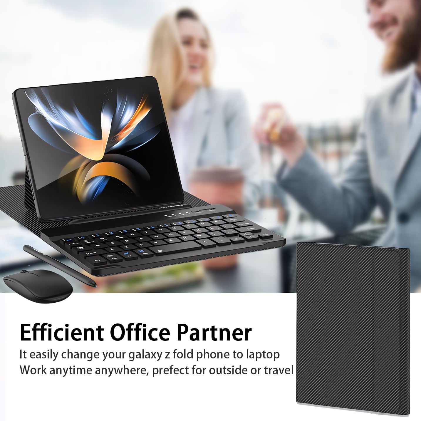 4-in-1 Wireless Keyboard Case for Galaxy Z Fold 8 Ultra/Z Fold8 Wide/7/6/5