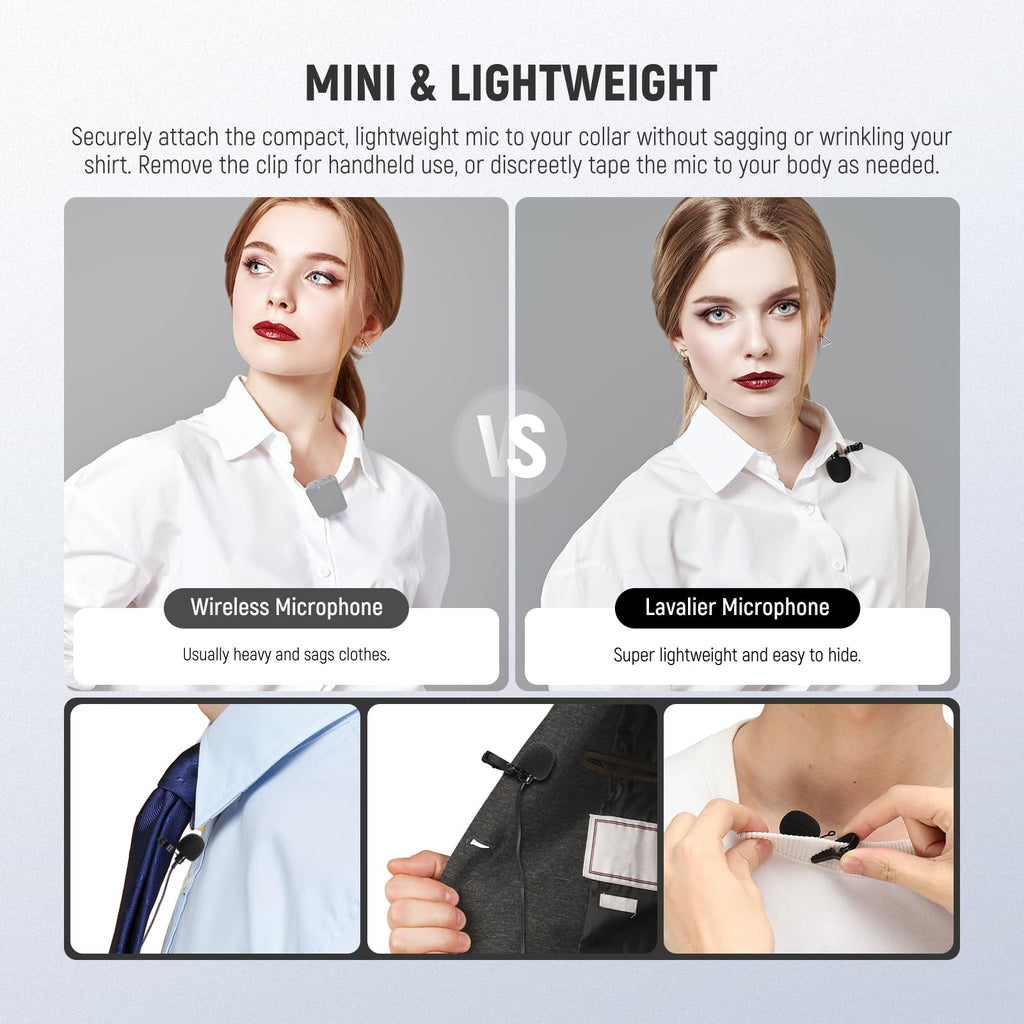 Neewer USB A Lapel Microphone, Plug & Play Mini Omnidirectional Clip On Lavalier Mic 2m Cable for USB 2.0 Mac Windows PC Laptop Computer YouTube Skype Podcast Gaming Vlog Video Conferencing, LM1
