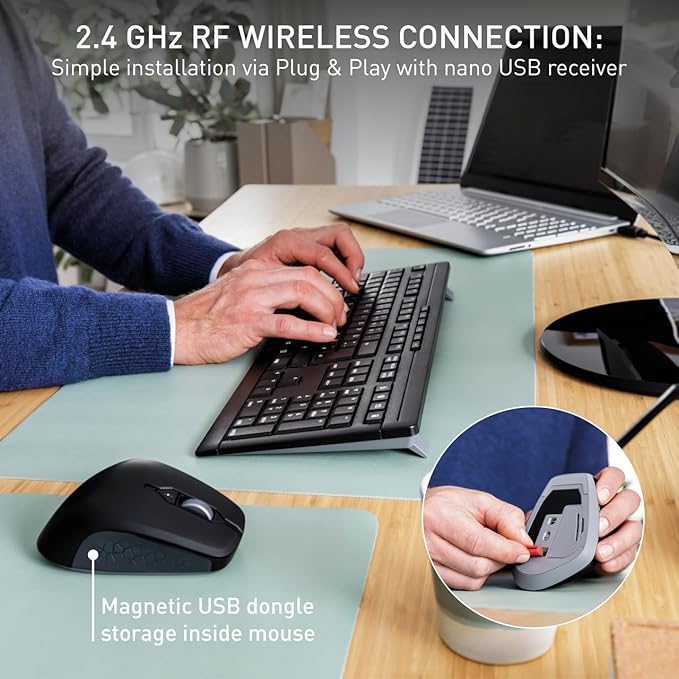 Cherry Stream Desktop Comfort Wireless Keyboard and Mouse Combo