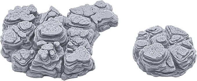 EnderToys Grotto Floors by Printable Scenery, 3D Printed Tabletop RPG Scenery and Wargame Terrain 28mm Miniatures