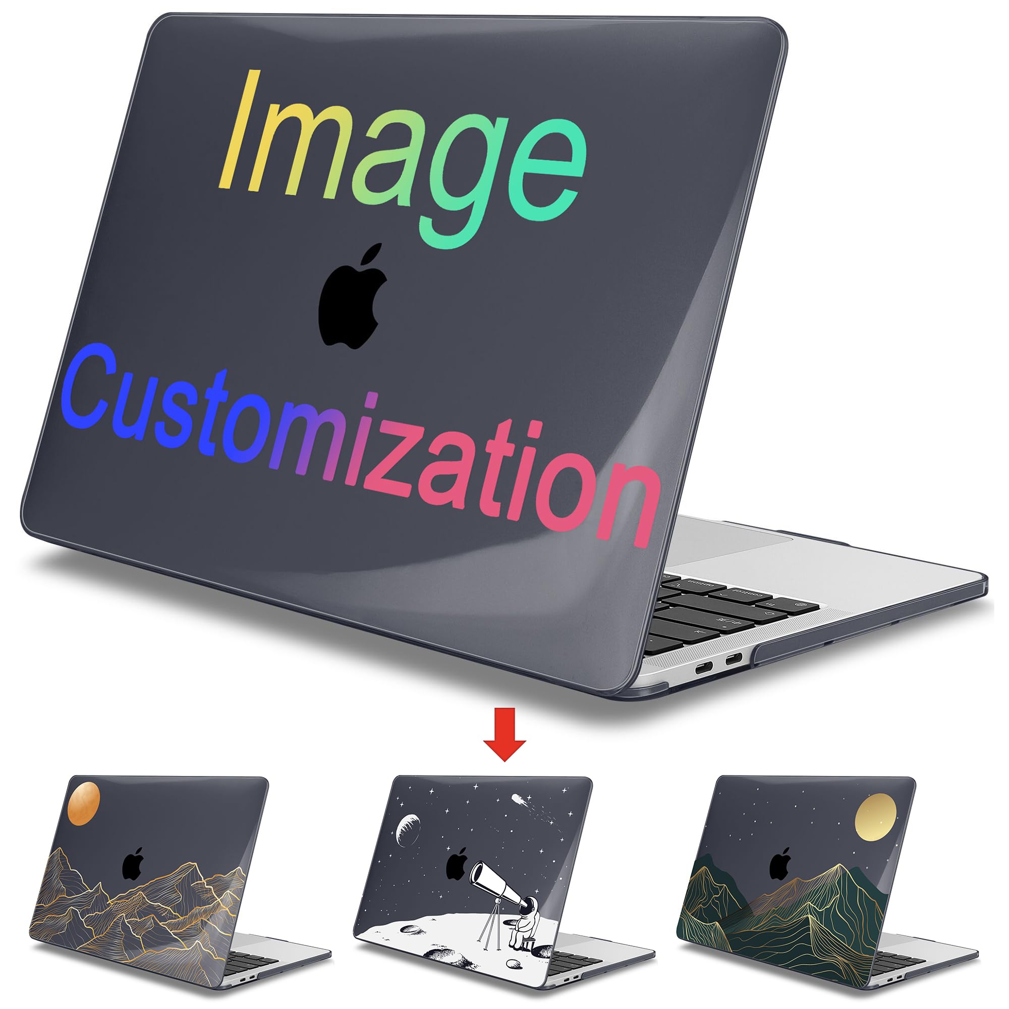 Mektron Custom Personalized Photo for MacBook Pro 13-inch Case 2022 2021 2020 Release A2338 M2 M1 A2289 A2251, Printed Plastic Hard Shell Cover for New MacBook Pro 13.3-inch Touch Bar Fits Touch ID