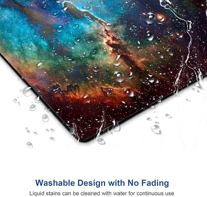 Mouse Pad, Galaxy Mouse Pad, Square Waterproof Mouse Pad Non-Slip Rubber Base MousePads for Office Laptop, 9.5"x7.9"x0.12" Inch(Blue Galaxy)