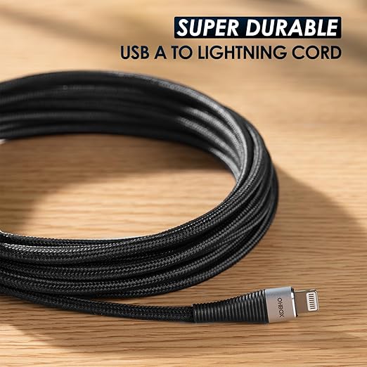 Extra Long iPhone Charger Cord 15FT 2Pack, Apple MFi Certified USB A to Lightning Cable Braided Fast Charging Cord Compatible with iPhone14/13/12/11 Pro Max/Pro/XS Max/XS/XR/X/8 Plus/8/7/iPad/iPod