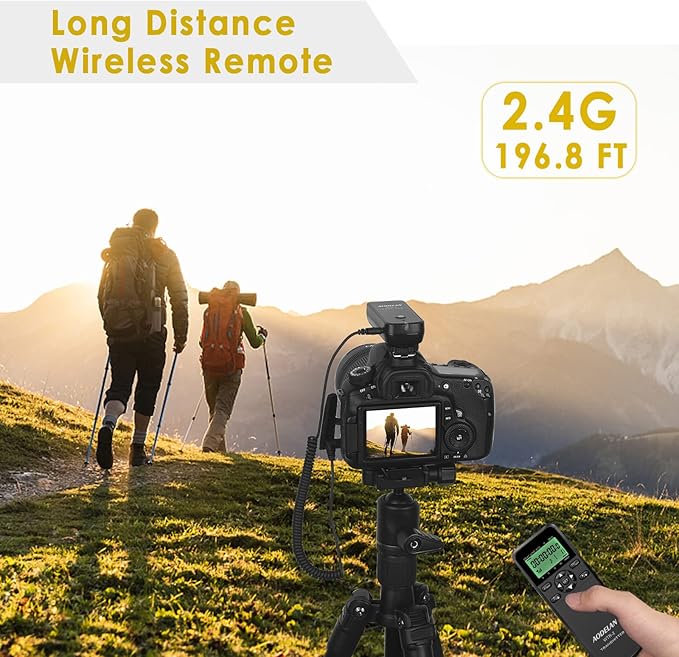 Wireless Shutter Release Timer Controller and Intervalometer with LCD and HDR for Olympus OM-D E-M10 Mark II, Pen E-PL8, Pen-F and for Panasonic Lumix DMC-G7, G85, GH4