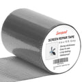 Secopad Grey Window Screen Repair Tape, 4 in X 15 FT (180IN) Screen Repair Kit for Windows or Doors, Strong Adhesive Fiberglass Mesh Patch Tape