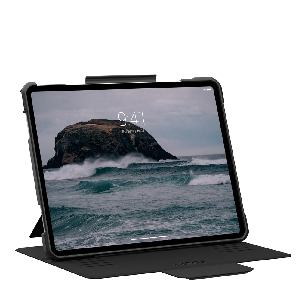 URBAN ARMOR GEAR UAG Designed for iPad Air 13" Case M4/M3 2024-2026 - Rugged Multi-Angle Viewing Folio Protective Cover Pencil Holder & Adjustable Stand, Metropolis SE Black