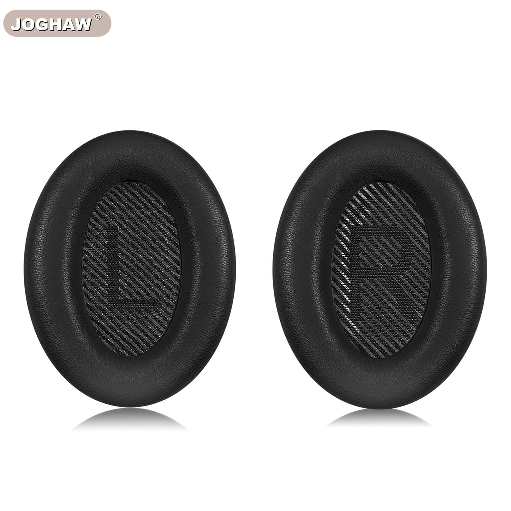 Joghaw Headphones Replacement Ear Pads, Sheepskin Ear Cushions for Bose QuietComfort 35 (QC35) Improved Durability, Ear Pads Cushions with High-Density Foam, Thickness and Sound Isolation - Black