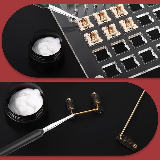 YIMAGUJRX RUNJRX Switch Lube Kit GPL 205G0 0.53oz/15g, Switch Opener for MX Cherry Akko Panda Kailh Switch,Lube Brush for Keyboard Switches