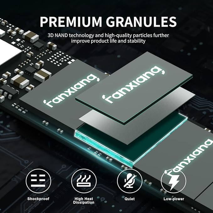 S500 Pro 512GB NVMe SSD M.2 PCIe Gen3x4 2280 Internal Solid State Drive, SLC Cache 3D NAND TLC, Up to 3200MB/s, Compatible with Laptop and PC Desktops(Black)