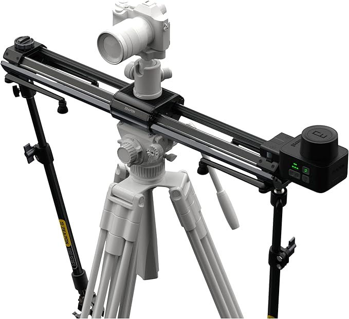 Zeapon Micro 3 E1000 Double Distance Motorized Camera Slider,42''/107cm Travel Distance,DSLR Slider with Carrying case, Motor Quick Switching, 10-26Lbs Payload and Adjustable Sliding Damping Design