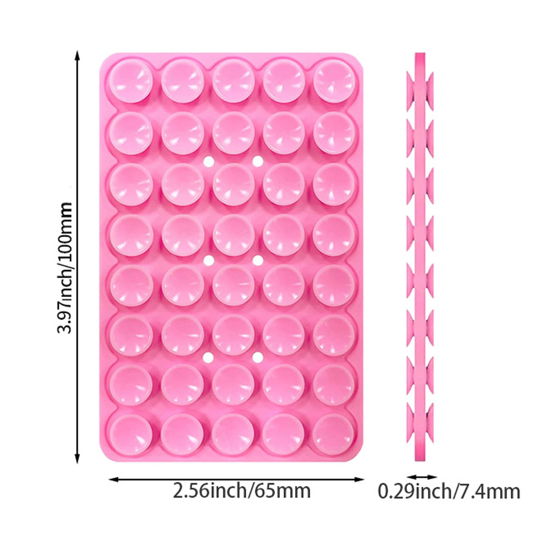 NTidea (3 Pack) Double Sided Silicone Suction Cup Phone Case Mount, Hands-Free Silicon Phone Grip with Higher Suction Power for Selfies and Videos, Non Slip Phone Accessories, Pink
