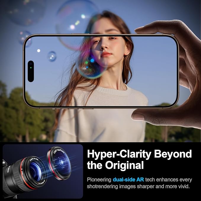 X-it 2 Pack Camera Lens Protector, Shatterproof Anti-Scratch Ultra HD Mechanical Gear Camera Protector, Anti-Glare 9H Tempered Glass Lens Protector for iPhone 16/iPhone 16 Plus, Case Friendly,BlackRed