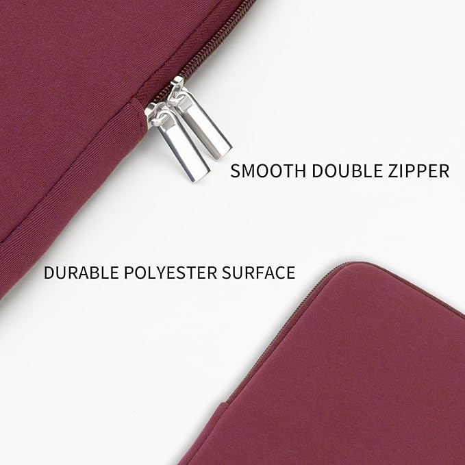 RAINYEAR 13 Inch Laptop Sleeve Compatible with 13.3" MacBook Air/Pro M1 M2 M3 M4 A3240 A3113 A2681 A2337 A1932 A2179 A2338 A1706 A1708 Carrying Bag Protective Cover Soft Case (Red, Upgraded Version)